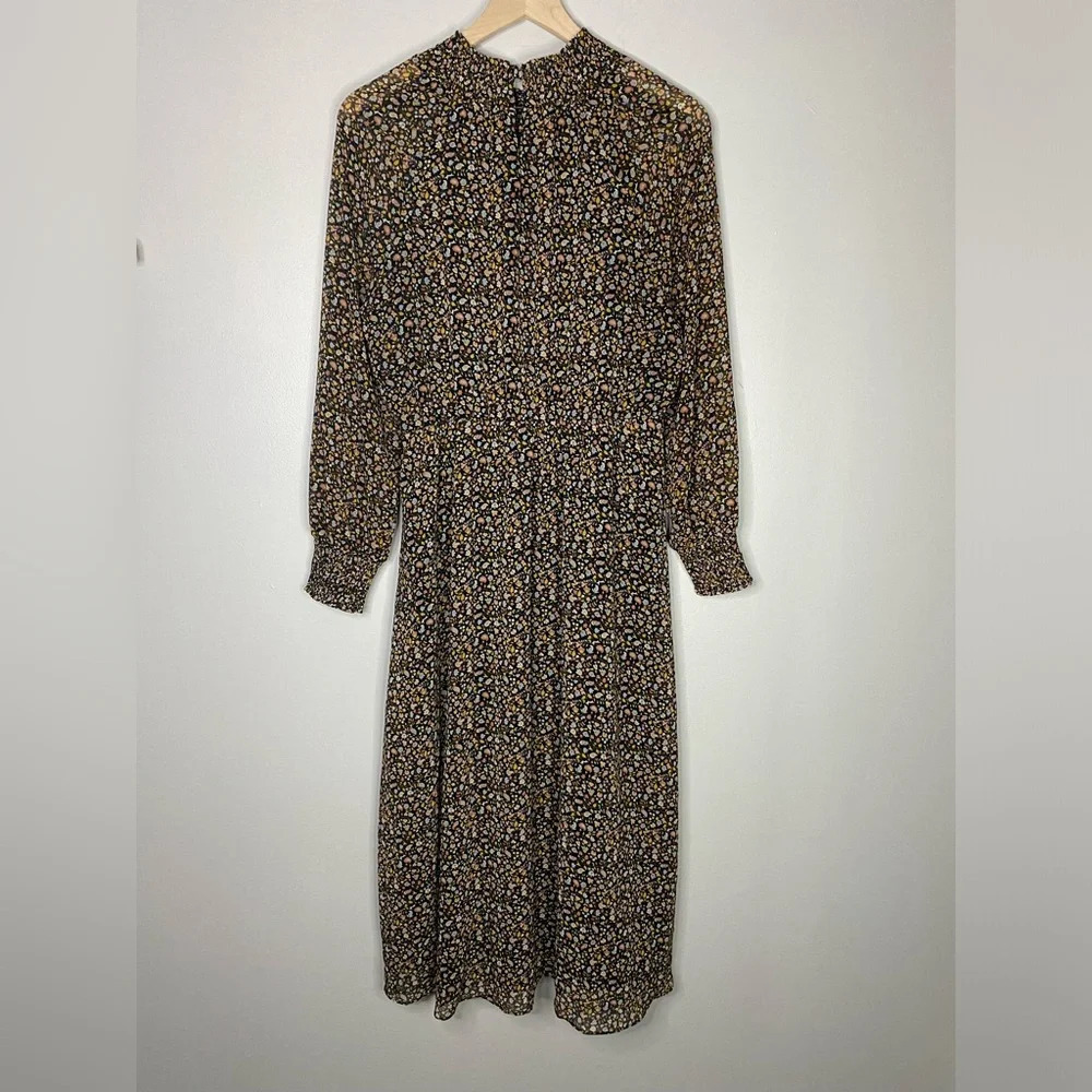 Madewell Resourced Georgette Smocked Neck Midi Dress in Folktale Paisley medium - Picture 10 of 12